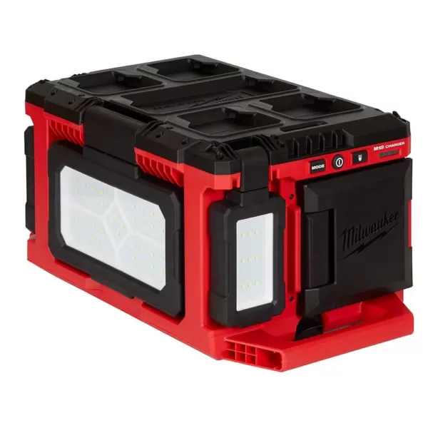 Milwaukee M18 18-Volt Lithium-Ion Cordless PACKOUT 3000 Lumens LED Light with Built-In Charger