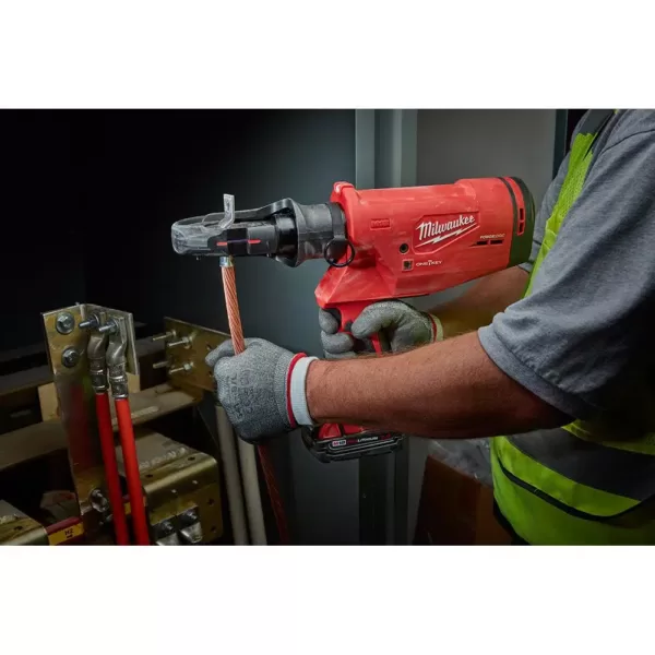 Milwaukee M18 18-Volt Lithium-Ion Cordless FORCE LOGIC 750 MCM Crimper Kit with EXACT #6 750 MCM Cu Dies