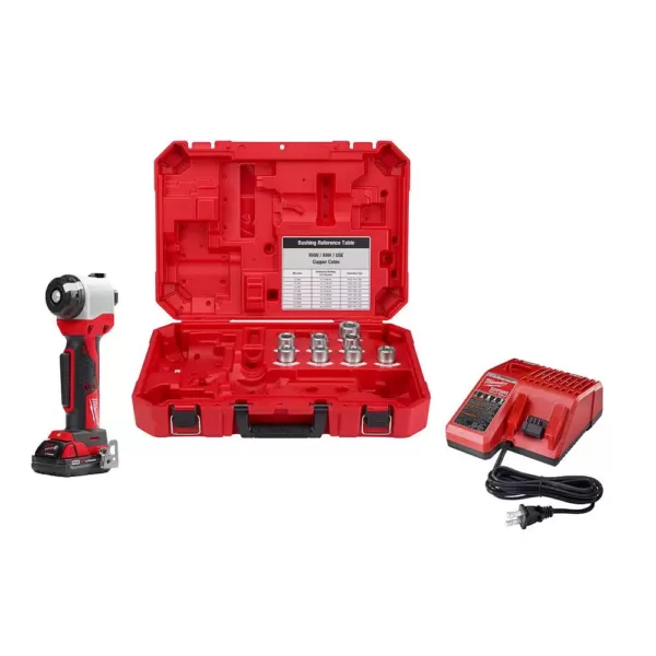 Milwaukee M18 18-Volt Lithium-Ion Cordless Cable Stripper Kit for Cu and Al RHW/RHH/USE Wire Cutting