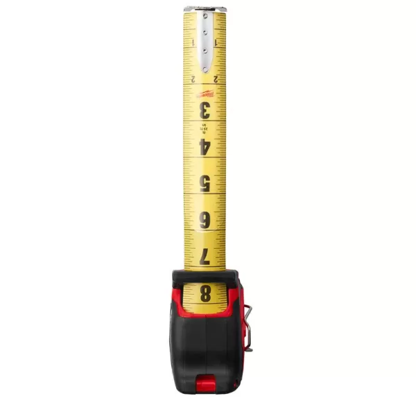 Milwaukee 25 ft. x 1.3 in. Wide Blade Magnetic Tape Measure with 17 ft. Reach