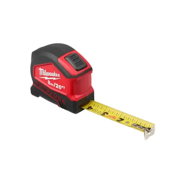 Milwaukee 8m/26 ft. Compact Auto Lock Tape Measure