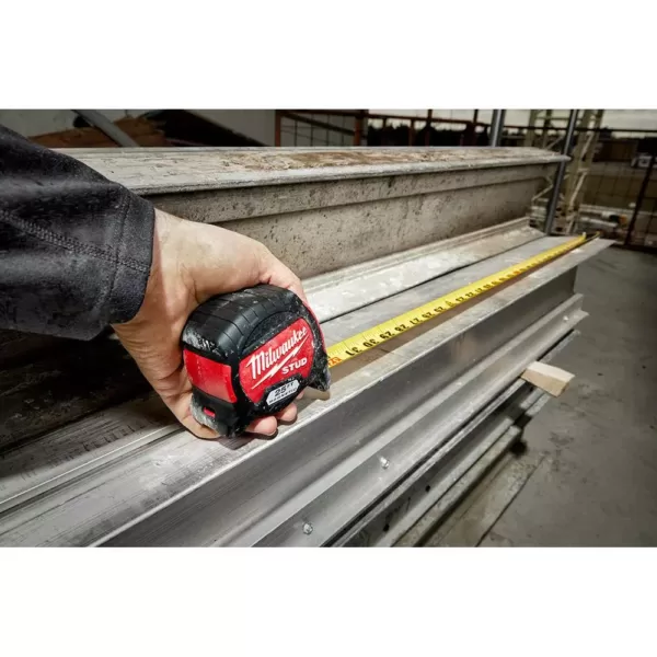 Milwaukee 25 ft. x 1.3 in. Gen II STUD Magnetic Tape Measure with 17 ft. Reach