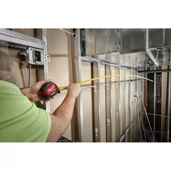 Milwaukee 25 ft. x 1.3 in. Gen II STUD Magnetic Tape Measure with 14 ft. Standout and 4-1/2 in. Trim Square