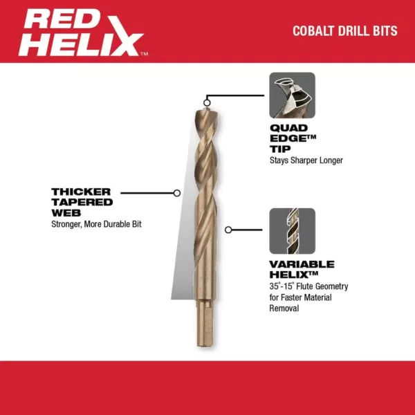 Milwaukee 11/64 in. Cobalt Red Helix Drill Bit