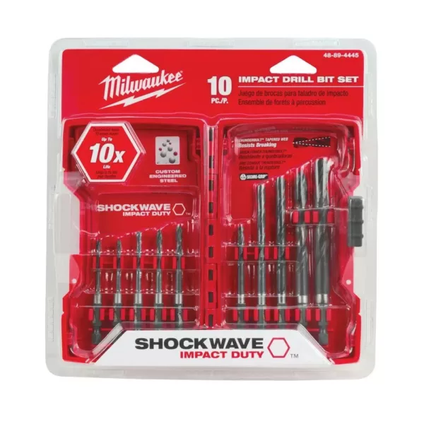 Milwaukee SHOCKWAVE IMPACT DUTY Hex Drill Bit Set (10-Piece)