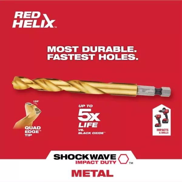 Milwaukee SHOCKWAVE 11/32 in. Titanium Twist Drill Bit