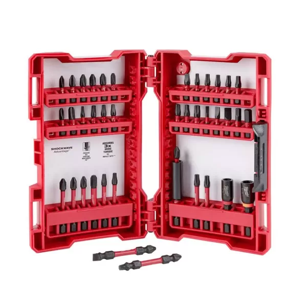 Milwaukee SHOCKWAVE Titanium Impact Duty Drill Bit Set (15-Piece) with SHOCKWAVE Impact Duty Driver Bit Set (40-Piece)