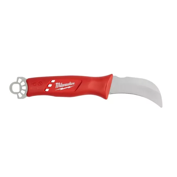 Milwaukee Lineman's Hawkbill Knife with STICKWORK 3-in-1 Ring