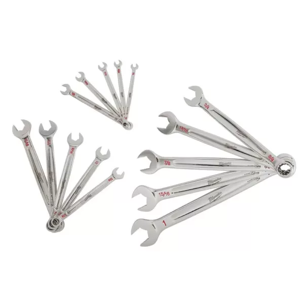 Milwaukee Combination SAE Wrench Mechanics Tool Set (15-Piece)