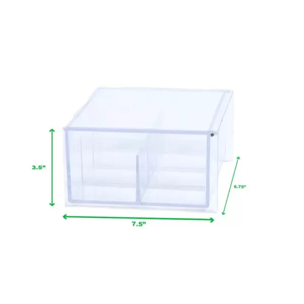 Mind Reader Acrylic Clear with Lid 6-Compartment Pantry Organizer For Kitchen Tea Bag Storage and Organizer Holder