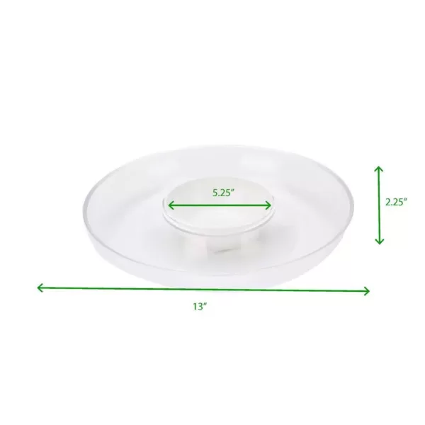 Mind Reader 13 in. x 2.25 in. Clear Acrylic Chip & Dip Bowl, Acrylic Tinted Snack Bowl, Kitchen, Countertop Bowl