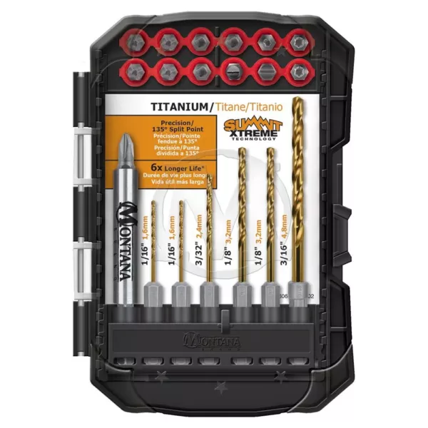 Montana Brand Titanium Drill and Drive Set (20-Piece)