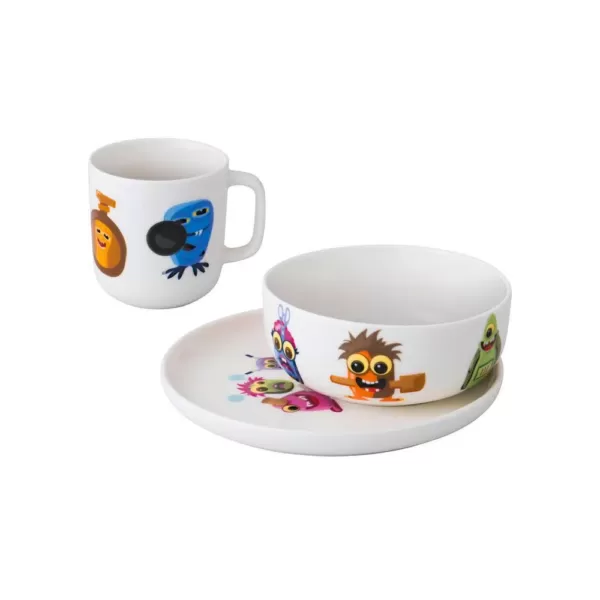 BergHOFF Essentials MonsterChefz 3-Piece White Porcelain Set