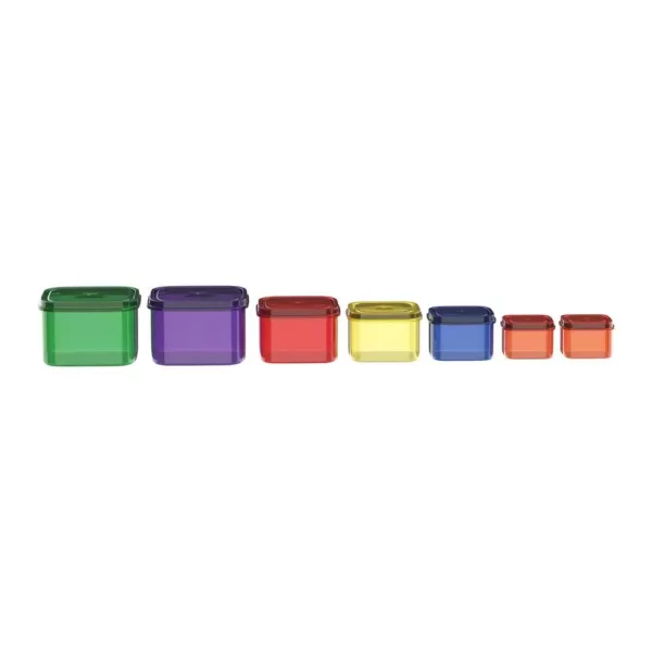 Classic Cuisine 7 -Piece Color Coded Portion Control Meal Prep Containers