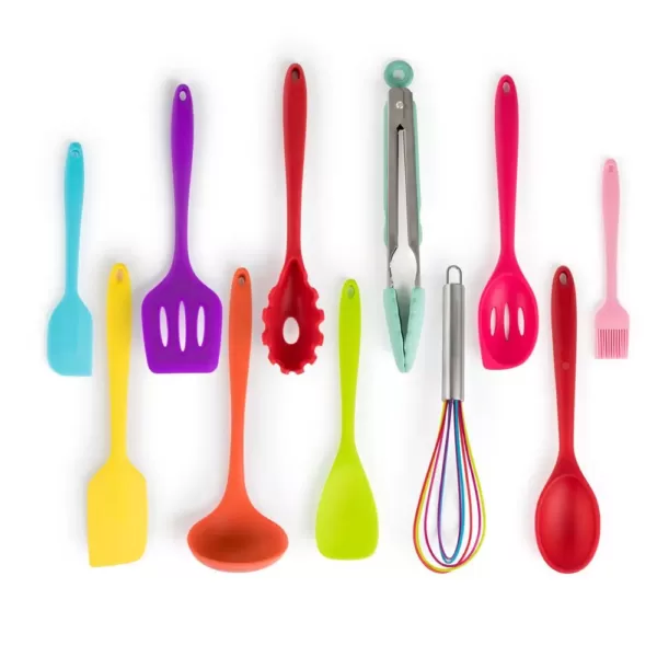 MegaChef Mulit-Color Silicone Cooking Utensils (Set of 12)