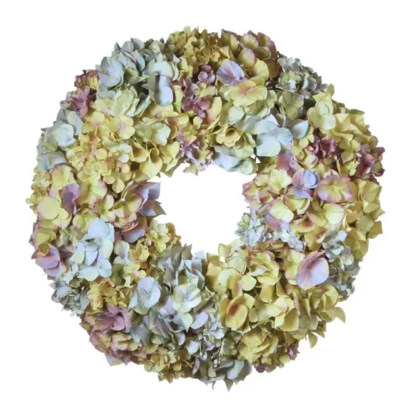 National Tree Company 18.5 in. Mixed Hydrangea Wreath