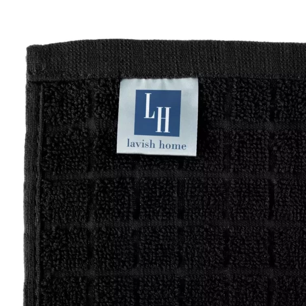 Lavish Home Multi Windowpane Pattern Cotton Kitchen Towels (Set of 16)