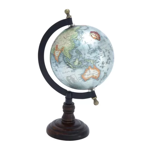 LITTON LANE Traditional Decorative Globe with Grooved Stand