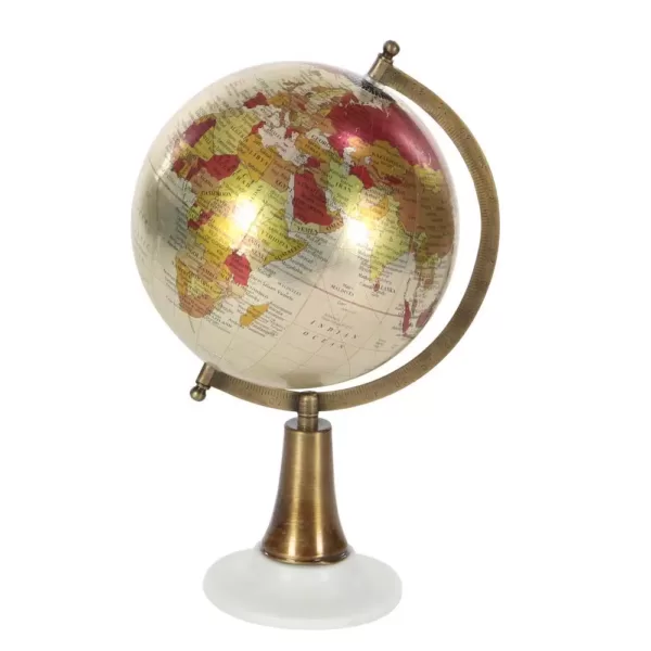 LITTON LANE 15 in. x 8 in. Modern Decorative Globe in Bronze