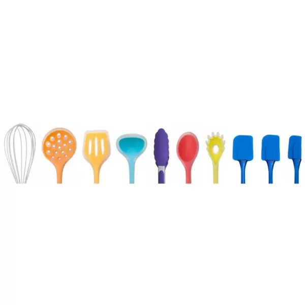 Ozeri 11-Piece All-In-One Silicone Utensil Set in Multicolor