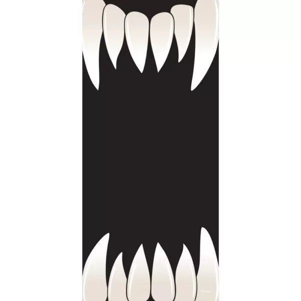 My Door Decor 36 in. x 80 in. Scary Teeth Halloween Front Door Decor Mural