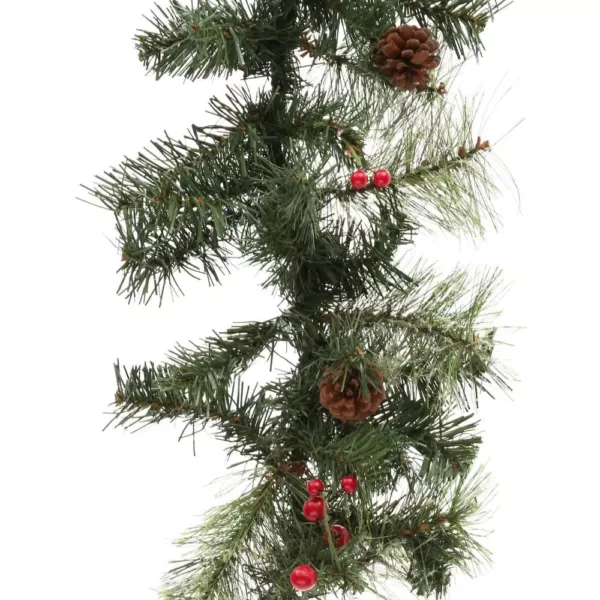 National Tree Company 9 ft. Unlit Cashmere Artificial Garland with Pinecones and Red Berries