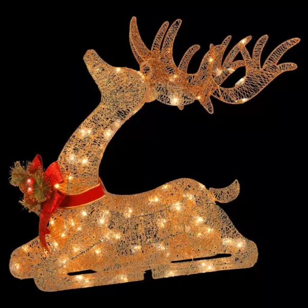 National Tree Company 31 in. Pre-lit Resting Reindeer