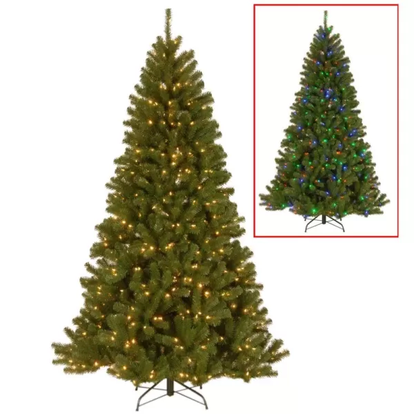 National Tree Company 7.5 ft. PowerConnect North Valley Spruce Artificial Christmas Tree with Dual Color LED Lights