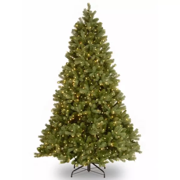 National Tree Company 7-1/2 ft. Feel Real Downswept Douglas Fir Hinged Tree with 1000 Clear Lights