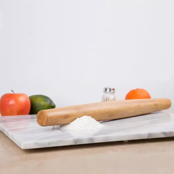 Creative Home Exotic Bamboo Tapered Solid Rolling Pin for Baking Pizza Pie Pastry Dough