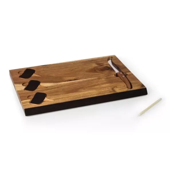 TOSCANA Delio Acacia Wood Cheese Board with Tools