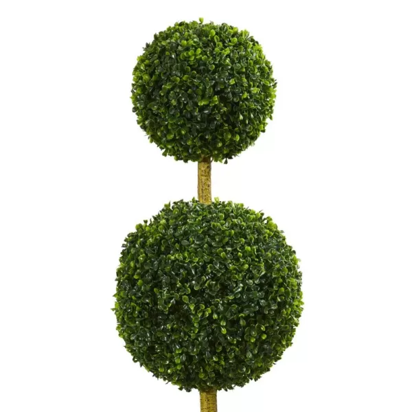 Nearly Natural 5.5 ft. UV Resistant Indoor/Outdoor Triple Ball Boxwood Artificial Topiary Tree