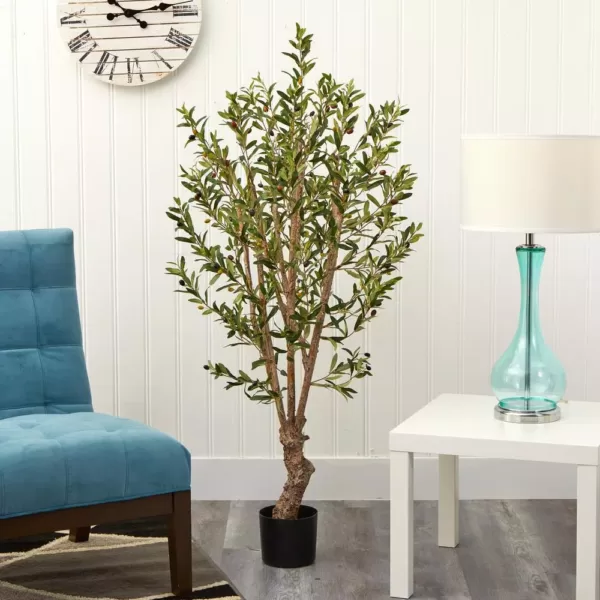 Nearly Natural 5 ft. Olive Silk Tree