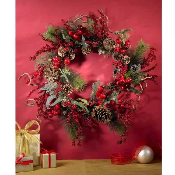 Nearly Natural 24in. Assorted Berry Wreath