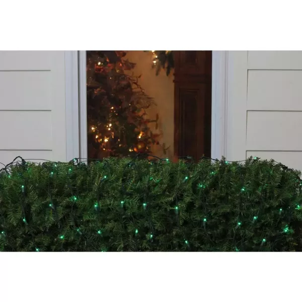 Northlight 4 ft. x 6 ft. Green Mini Net Style Christmas Lights with Green Wire