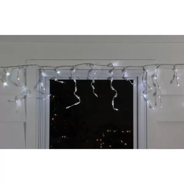 Northlight 6.75 ft. 100-Light Pure White LED Wide Angle Icicle Lights