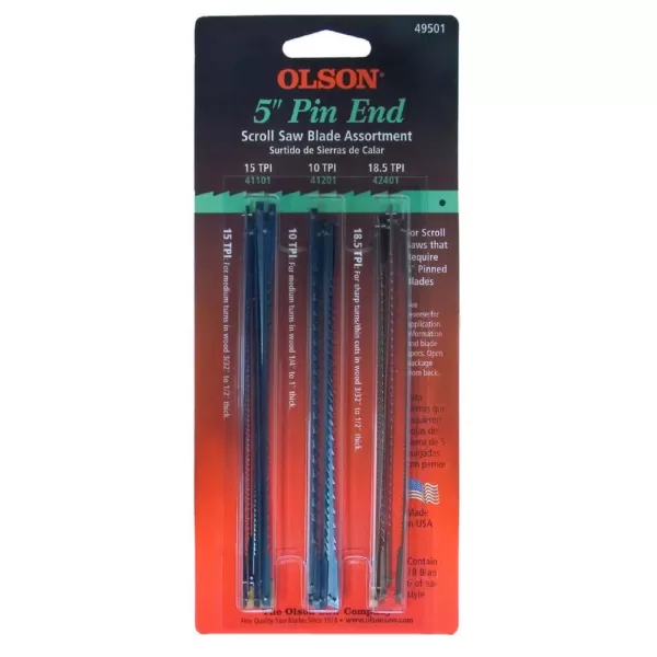 Olson Saw #2/0 x 5 in. L 56 TPI Plain End High Carbon Steel Jewelers Saw Blade (144-Pack)