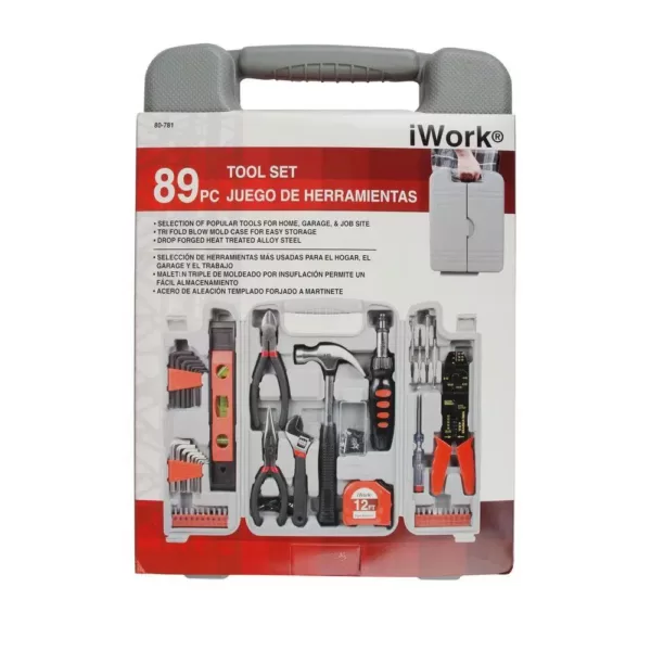 OLYMPIA DIY Home Tool Kit's Tool Set (89-Piece)