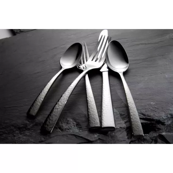 Oneida Chef's Table Hammered 18/0 Stainless Steel European Dinner Forks (Set of 12)