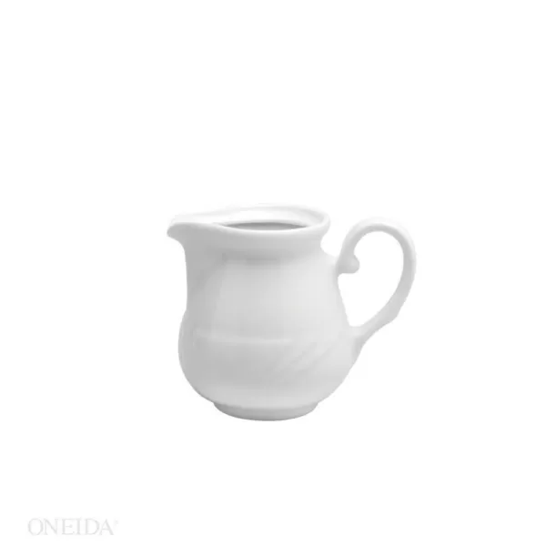 Oneida Arcadia 5 oz. White Porcelain Creamers (Set of 36)