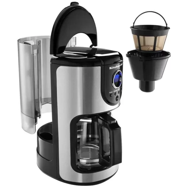 KitchenAid 12-Cup Onyx Black Drip Coffee Maker with Glass Carafe