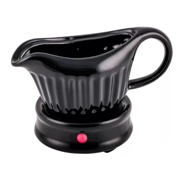 Ovente 13.5 oz. Black Electric Gravy Warmer With Detachable Gravy Boat (FW024589B)