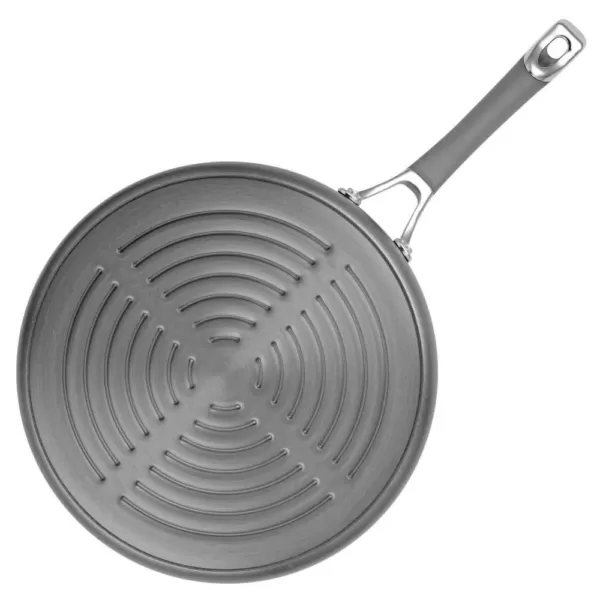 Circulon Elementum 11 in. Hard-Anodized Aluminum Nonstick Grill Pan in Oyster Gray