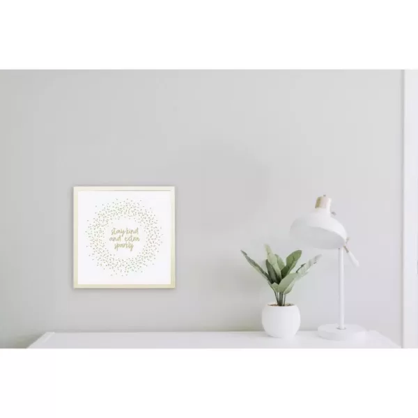 Petal Lane Stay Kind And Extra Sparkly, Gold Frame, Magnetic Memo Board