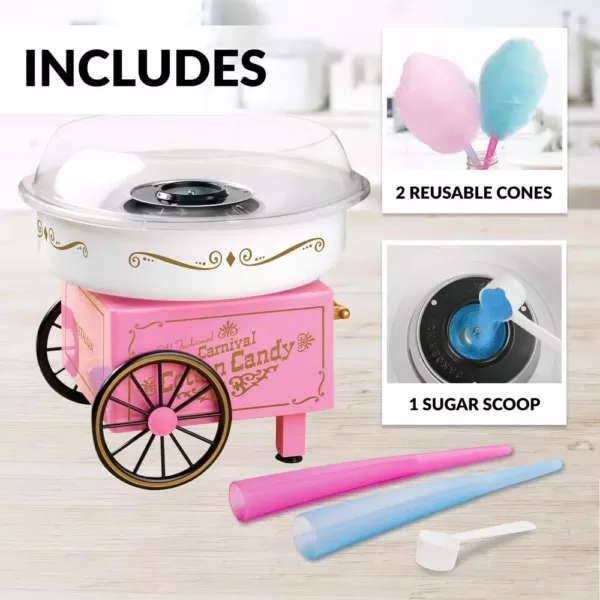 Nostalgia 450 W Pink Cotton Candy Maker