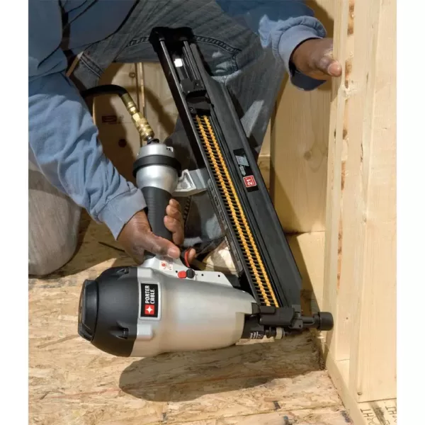 Porter-Cable Pneumatic 21-Degree Corded 3-1/2 in. Full Round Framing Nailer with Bonus Pneumatic 16-Gauge 2-1/2 in. Finish Nailer Kit