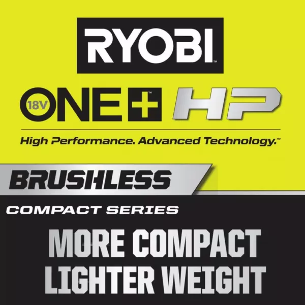 RYOBI ONE+ HP 18V Brushless Cordless Compact with 1/2 in. Drill/Driver, One-Handed Recip Saw, (2) 1.5 Ah Batteries, Charger