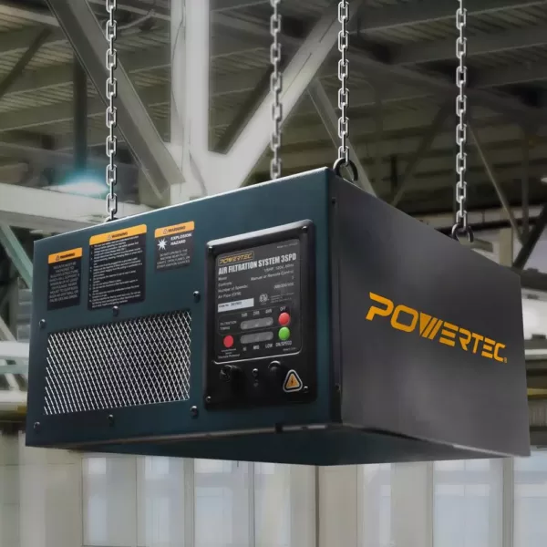 POWERTEC Remote Controlled 3-Speed Air Filtration System (300/350/400 CFM)