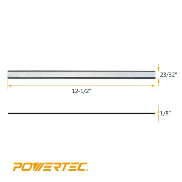 POWERTEC 12-1/2 in. High-Speed Steel Planer Knives for Craftsman 233780 (Set of 2)