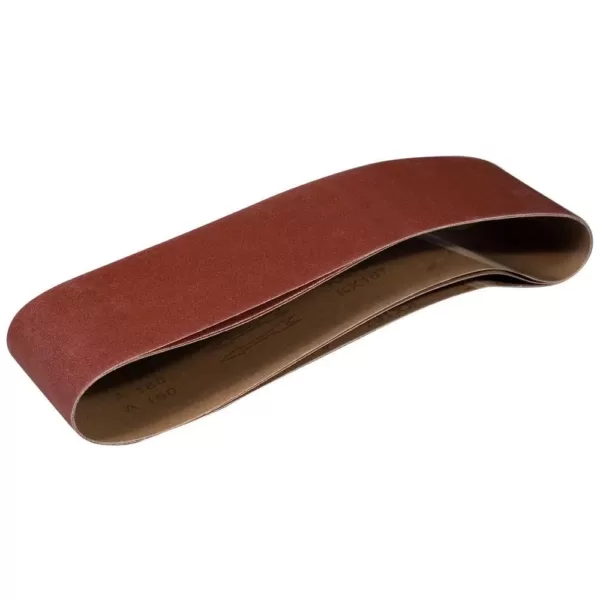 POWERTEC 6 in. x 48 in.120-Grit Aluminum Oxide Sanding Belt (3-Pack)